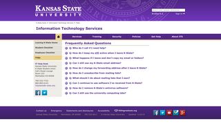 FAQs | Leaving K-State | ITS | Kansas State University