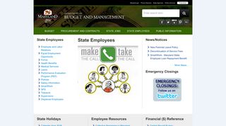 State Employees Home - Budget and Management - Maryland.gov