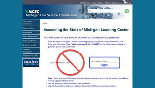 MiCSC - Accessing the State of Michigan Learning Center