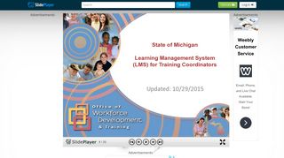State of Michigan Learning Management System (LMS) for Training ...