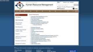 State Employees - Human Resource Management - State of Nevada