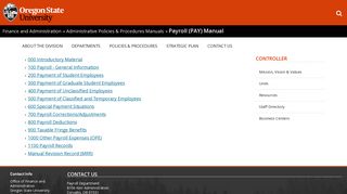 Payroll | Finance and Administration | Oregon State University