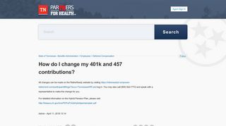 How do I change my 401k and 457 contributions? – State of ...