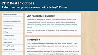 PHP Best Practices: a short, practical guide for common and confusing ...