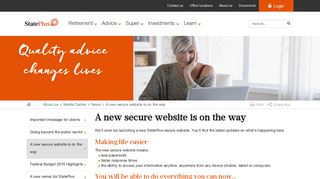 A new secure website is on the way - StatePlus