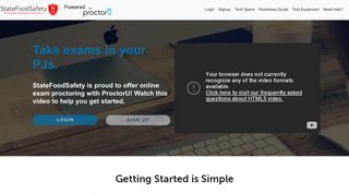 ProctorU Portal | StateFoodSafety