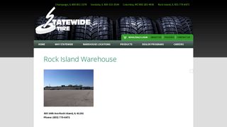 Rock Island Warehouse | Statewide Tire | Illinois, Iowa, Missouri