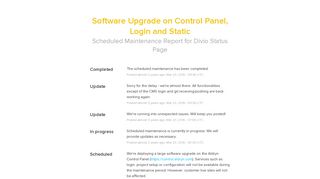 Software Upgrade on Control Panel, Login and Static