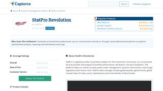 StatPro Revolution Reviews and Pricing - 2019 - Capterra