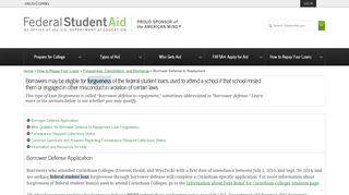 Borrower Defense to Repayment | Federal Student Aid