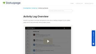 Activity Log Overview | StatusPage.io