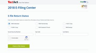 E-Filing Center | TaxAct Free File
