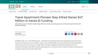 Travel Apartment Pioneer Stay Alfred Raises $47 Million in Series B ...