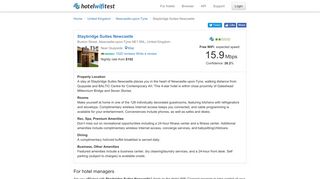 Staybridge Suites Newcastle - Hotel WiFi Test