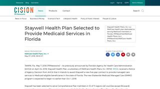 Staywell Health Plan Selected to Provide Medicaid Services in Florida