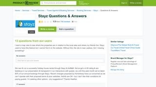 Stayz Questions & Answers - ProductReview.com.au