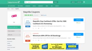 Stayzilla Coupons: 69% OFF Offers, January 2019 - HappyCheckOut
