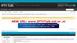 stb emu Authentication error - IPTV Talk