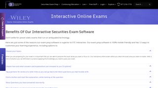 Securities Training - Interactive Online Exams