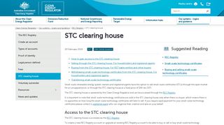 STC clearing house - cleanenergyregulator.gov.au