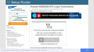 How to Login to the Huawei HG8245Q STC - SetupRouter