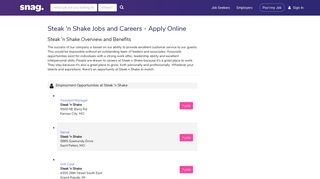 Steak 'n Shake Jobs and Careers - Apply Online - Snagajob