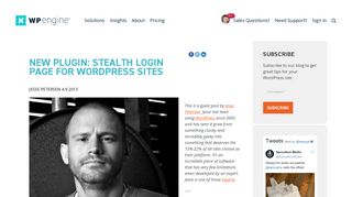 New Plugin: Stealth Login Page for WordPress Sites - WP Engine