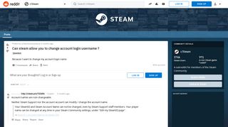 Can steam allow you to change account login username ? : Steam ...
