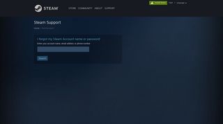 Steam Support - I forgot my Steam Account name or password