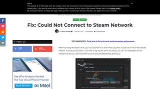 Fix: Could Not Connect to Steam Network - Appuals.com