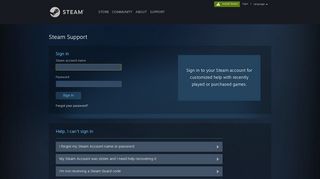 Login - Steam Support