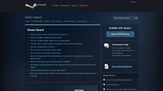 Steam Guard - Account Recovery - Knowledge Base - Steam Support