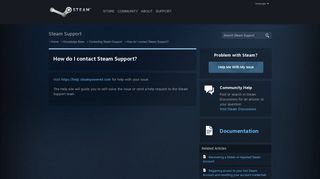 How do I contact Steam Support?