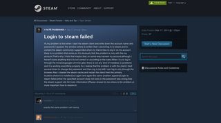 Login to steam failed :: Help and Tips - Steam Community