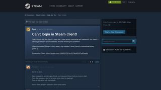 Can't login in Steam client! :: Help and Tips - Steam Community