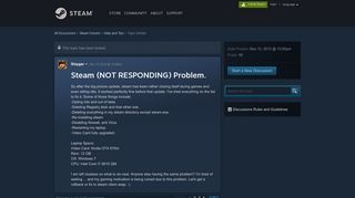 Steam (NOT RESPONDING) Problem. :: Help and Tips - Steam Community