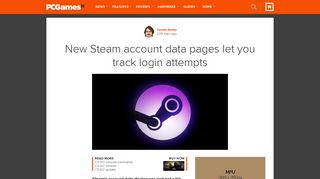 New Steam account data pages let you track login attempts ...