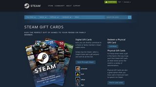 Digital Gift Cards - Steam