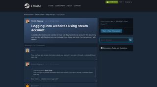 Logging into websites using steam account :: Help and Tips - Steam ...