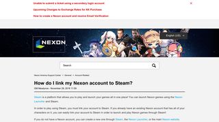 How do I link my Nexon account to Steam? – Nexon America Support ...