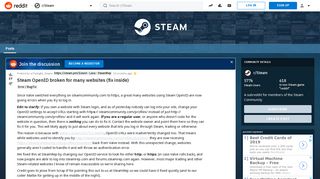 Steam OpenID broken for many websites (fix inside) : Steam - Reddit
