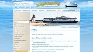 FAQs - Steamship Authority