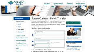 Stearns Bank | StearnsConnect Personal Banking | Funds Transfer