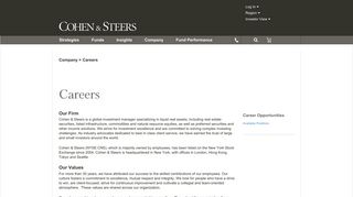 Asset Management Careers | Cohen & Steers