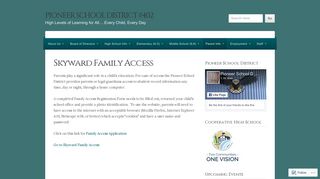 Skyward Family Access | Pioneer School District #402