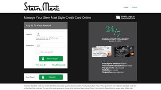 Manage Your Stein Mart Credit Card Account - Synchrony