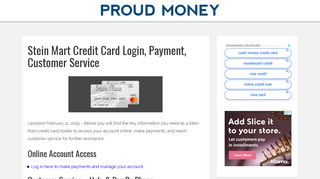Stein Mart Credit Card Login, Payment, Customer Service - Proud ...