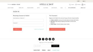 Sign in as Hostess - Stella & Dot