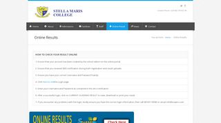 Stella Maris College | Online Result