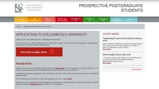 Application to Stellenbosch University - www0.sun.ac.za
